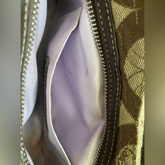 Coach Small Tan and Brown Handbag - Picture 10 of 11